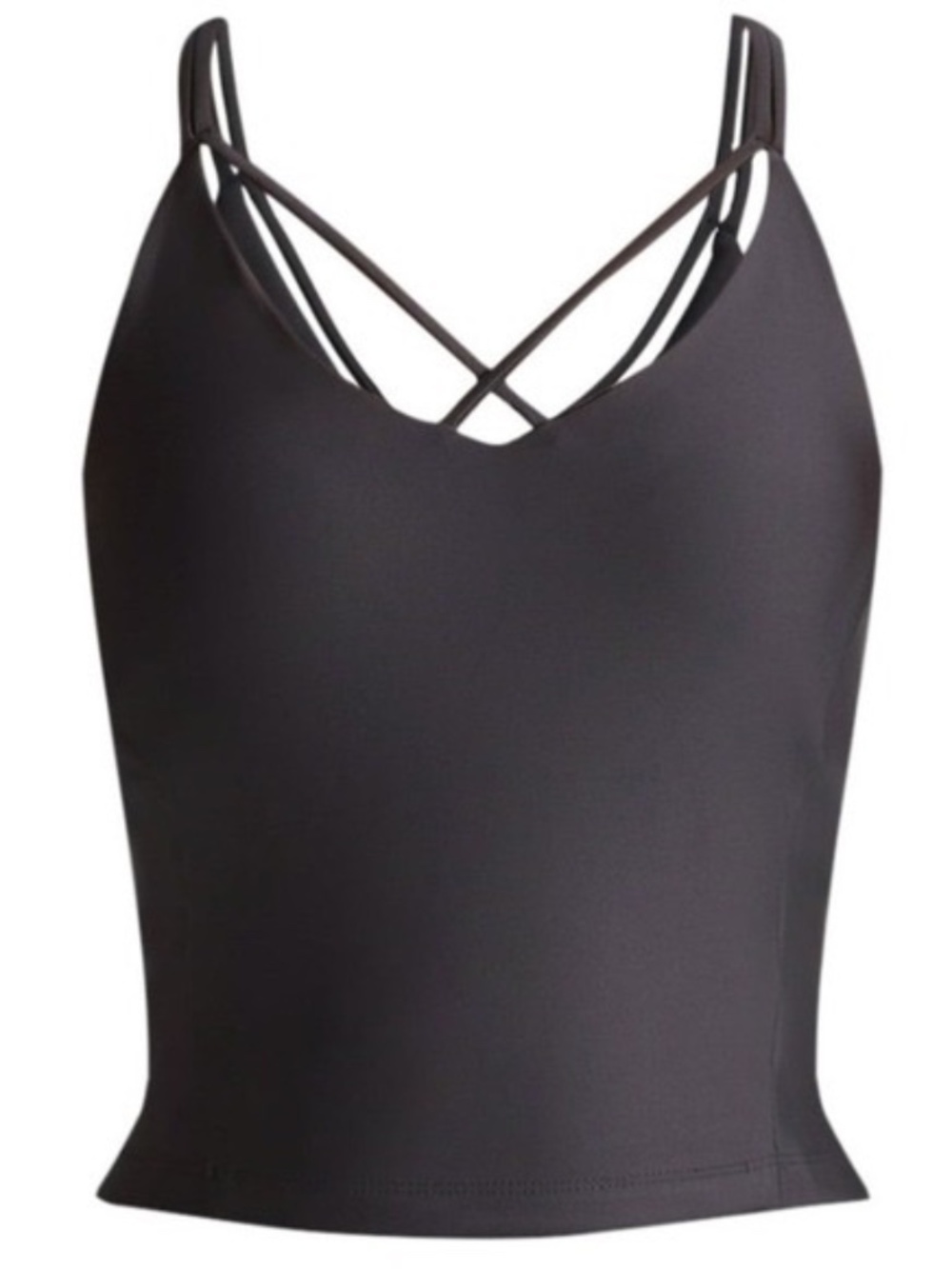 Avia Sheen Workout Top Bra, Black Soot, Size XXL (20)